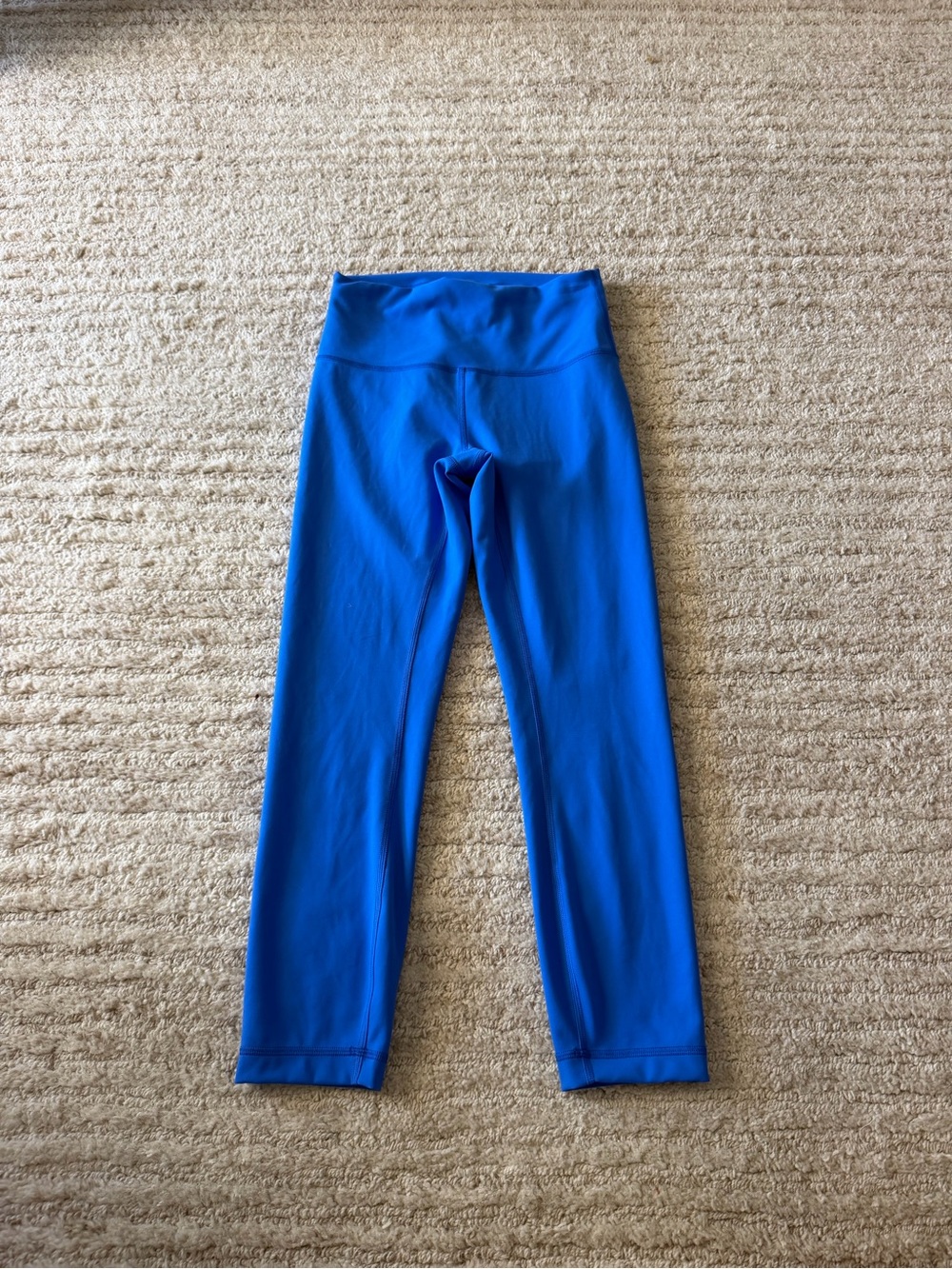 Lululemon women’s blue wunder train high rise crop 23” leggings size 6